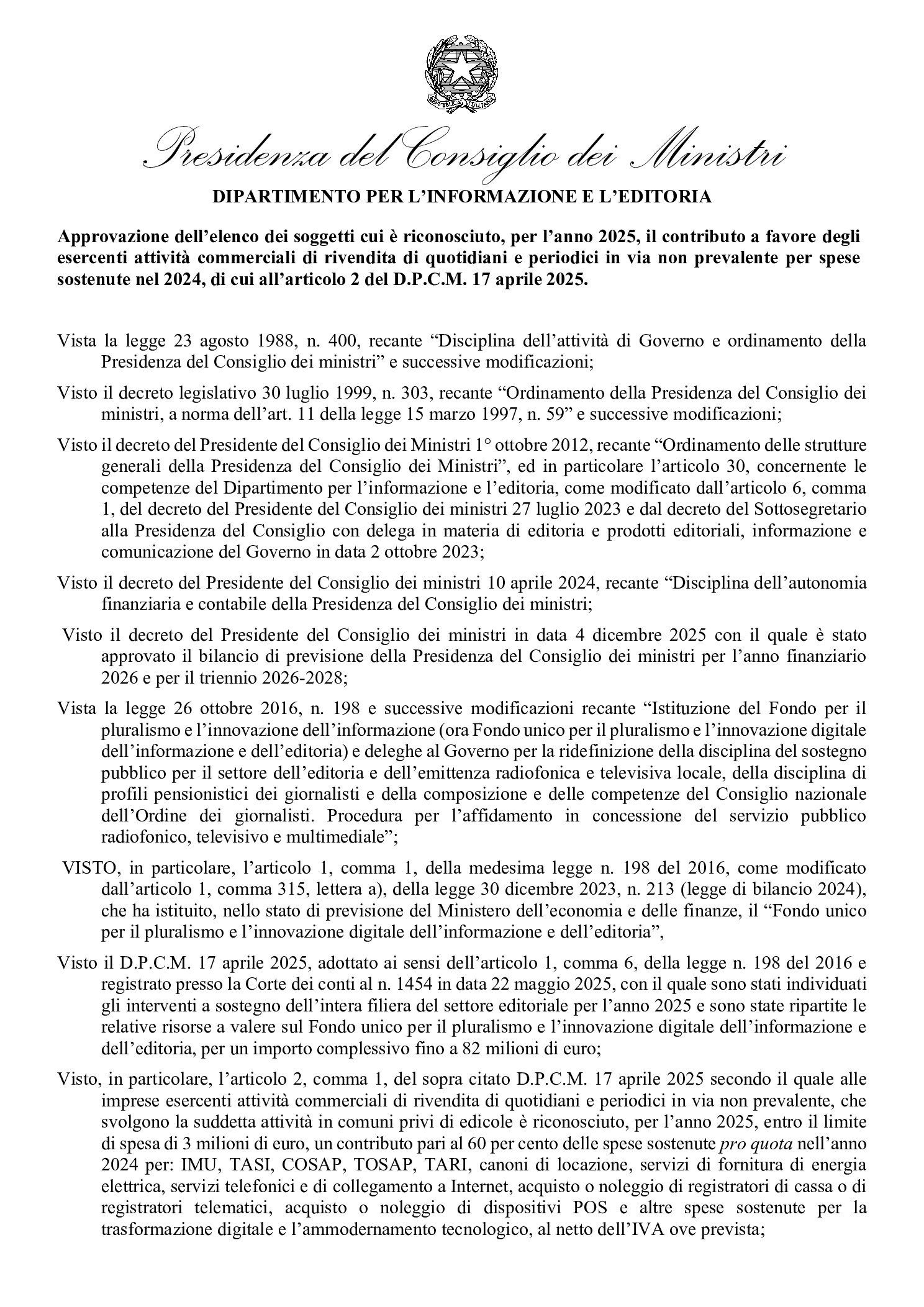 decreto di ammissione beneficiari punti vendita non prevalenti signed preview